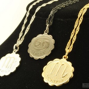 Zodiac sign and astrology decorative pendants, in various designs & necklace options