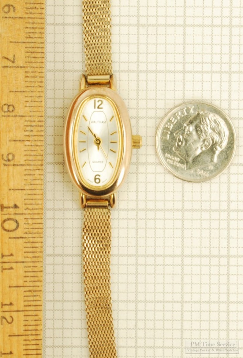 Waltham quartz ladies' wrist watch heavy smooth polish Etsy