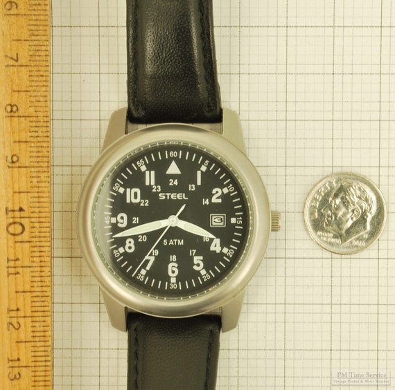 Steel quartz with date wrist watch, silver-toned … - image 6