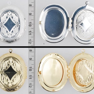 Large oval locket, choice of gemstone & glass cabochons, with necklace options image 4