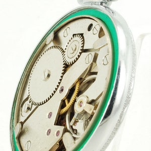 Precision Watch Co. France North Star vintage pocket watch, 42mm, 17 jewels, heavy chrome water-resistant case image 3