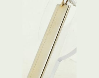 FM Co. gold-toned & Lucite hair comb pocket watch chain fob with elegant engraved rectangular housing
