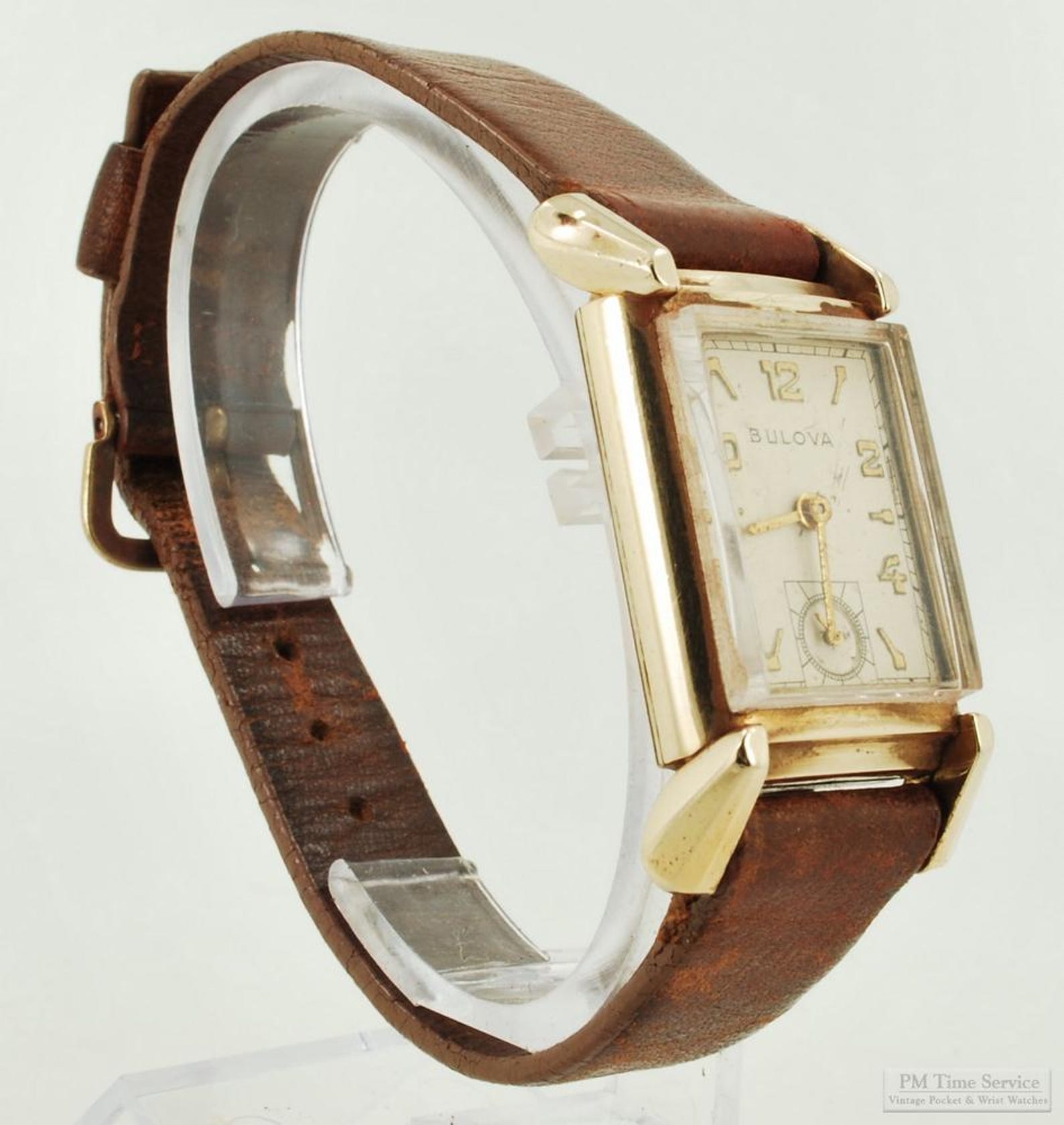 Bulova Grade 7AK Vintage Wrist Watch, 21 Jewels, Impressive Yellow Gold ...