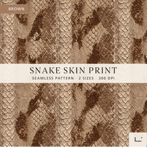 Python Schlangenhaut Muster, Braun Reptil Digital Papier, Neutral Tier Kunstleder Textur, Nahtlose Schlangen Print, Safari Stoffdesign