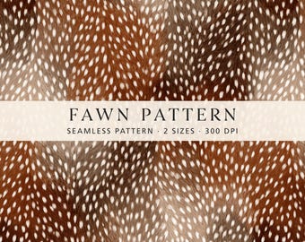 Fawn Pattern Seamless Digital Paper, Deer Fur Print, Luxury Neutral Animal Pattern, Rustic Wildlife Design, Fabric & Commercial Use