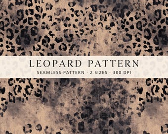 Taupe Leopard Nahtloses Muster, Grunge Tierdruck Digitales Papier, Neutrale Geparden Textur, Beunruhigtes Safari Stoffdesign, Kommerzielle Nutzung