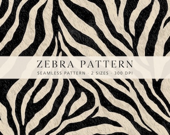 Zebra Seamless Pattern, Black and Cream Animal Print Digital Paper, Safari Wallpaper Fabric Design, Modern Zebra Stripes, Commercial Use