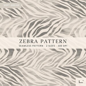 Seamless Zebra Safari Pattern, Neutral Animal Print Digital Paper, Greige Zebra Stripes, Modern Wallpaper Design, Luxury Fabric Pattern
