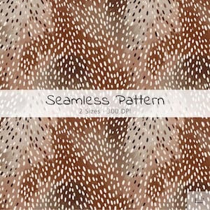 Deer Fur Seamless Pattern, Woodland Animal Texture Digital Paper, Neutral Nature Fabric & Surface Design, Commercial Use