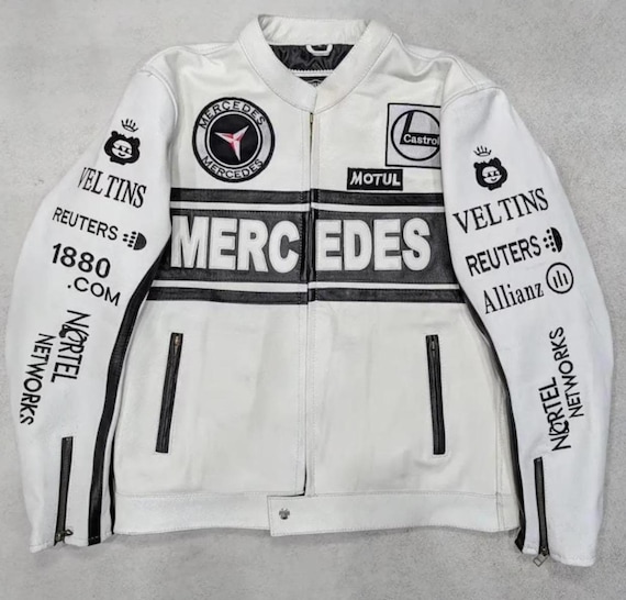 MERCEDES メルセデス レザー レーシングジャケット サイズ:XXL Mercedes Benz メルセデスベンツレーシングジャケット サイズXXL