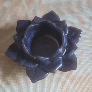 Resin Lotus Flower Candle Holder - Zen Handcrafted Candle Holder - Spiritual and Meditation Decor - Personalized Handmade Gift