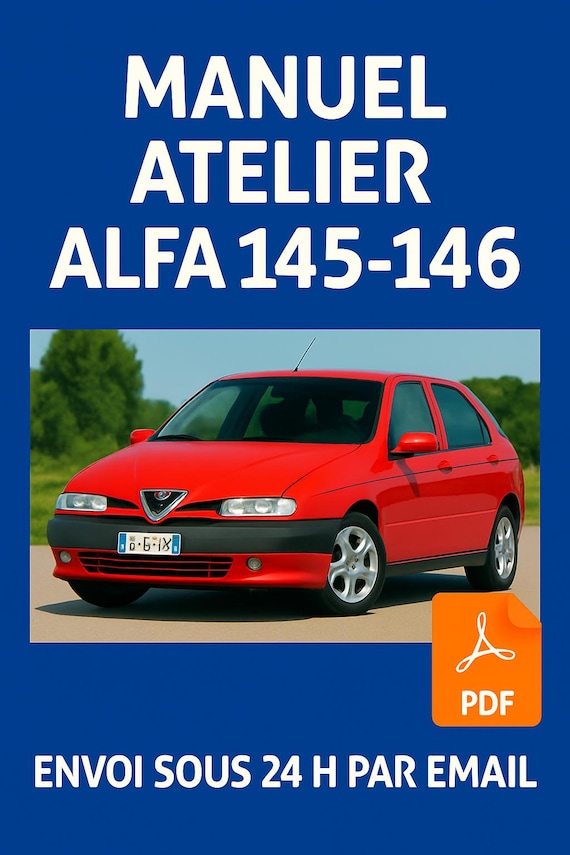 Manuel Atelier Alfa Romeo 145-146 1994-2001 RTA Français - Format PDF - Téléchargement Instantané !