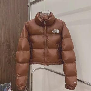 The North Face Women’s 700 Fill Down Cropped Puffer Jacket  Brown Winter Coat