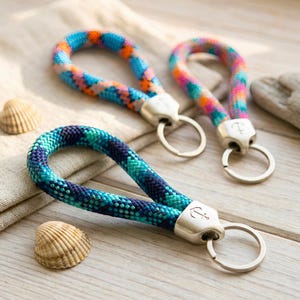 Segel Seil Schlüsselbund, Nautische Anker Schlüsselanhänger, Boot Liebhaber Geschenk, Herren Schlüsselring, Ozean Liebhaber Geschenk, Handgefertigt Marine Zubehör, Sailor Geschenk