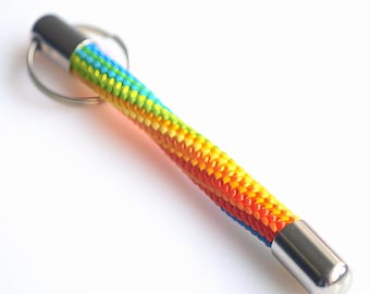 Portachiavi arcobaleno, ciondolo colorato per borsa, portachiavi in corda multicolore, ciondolo per cerniera, ciondolo per zaino, portachiavi multicolore, portachiavi boho