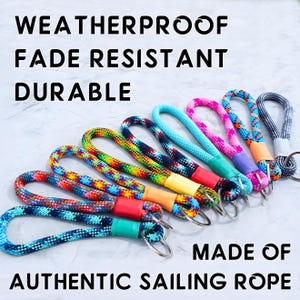 Handmade Climbing Rope Keychain - 36 Vibrant Colors, Rope Key Holder Durable Key Fob Minimalist Outdoor Gift for Climbers Adventure Lovers