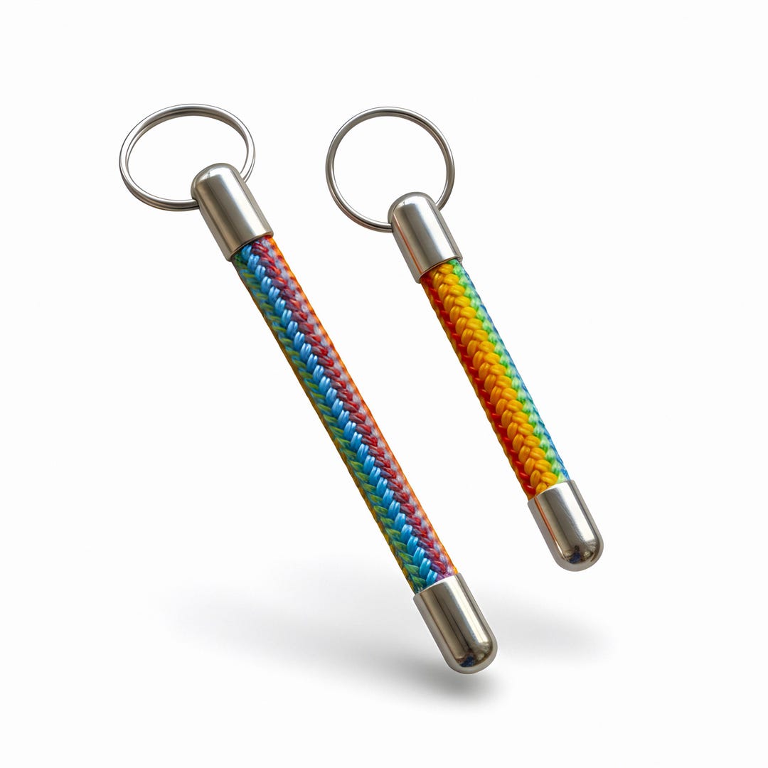 Mini Bell Rope Key Flob Rainbow Pride Keychain, LGBT Keyring, Pride Bag Charm, Zipper Pull ...