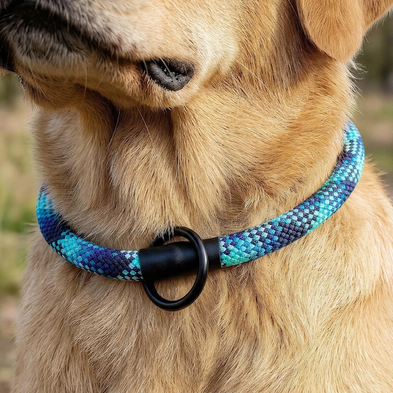 Climbing Rope Dog Collar – Slip-On Design, Nautical Style Training Collar for Hiking, Sailing, Beach Days & Pro Active Dogs