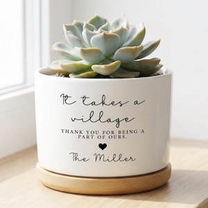 Personlig tackkruka, Det krävs en bynamnsblomkruka, uppskattningspresent till lärare, mentor, kollega, granne, födelsedagspresent
