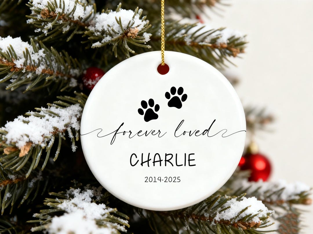 Personalized Pet Memorial Ornament, Memorial Gift for Loss of Dog or ...