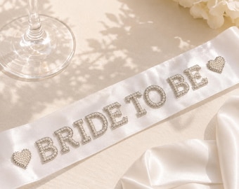 Custom Sparkling Bridal Sash,Bride to Be Sash,Bridal Shower Gifts,Bachelorette Party Sash,Wedding Party Gifts,Party Favors,Bridesmaid Gifts