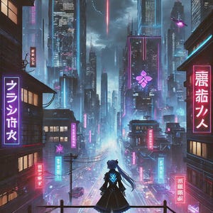 Cyberpunk Anime Phone Wallpapers | Dark Neon Futuristic Background Bundle | iPhone & Android Aesthetic | Instant Digital Download