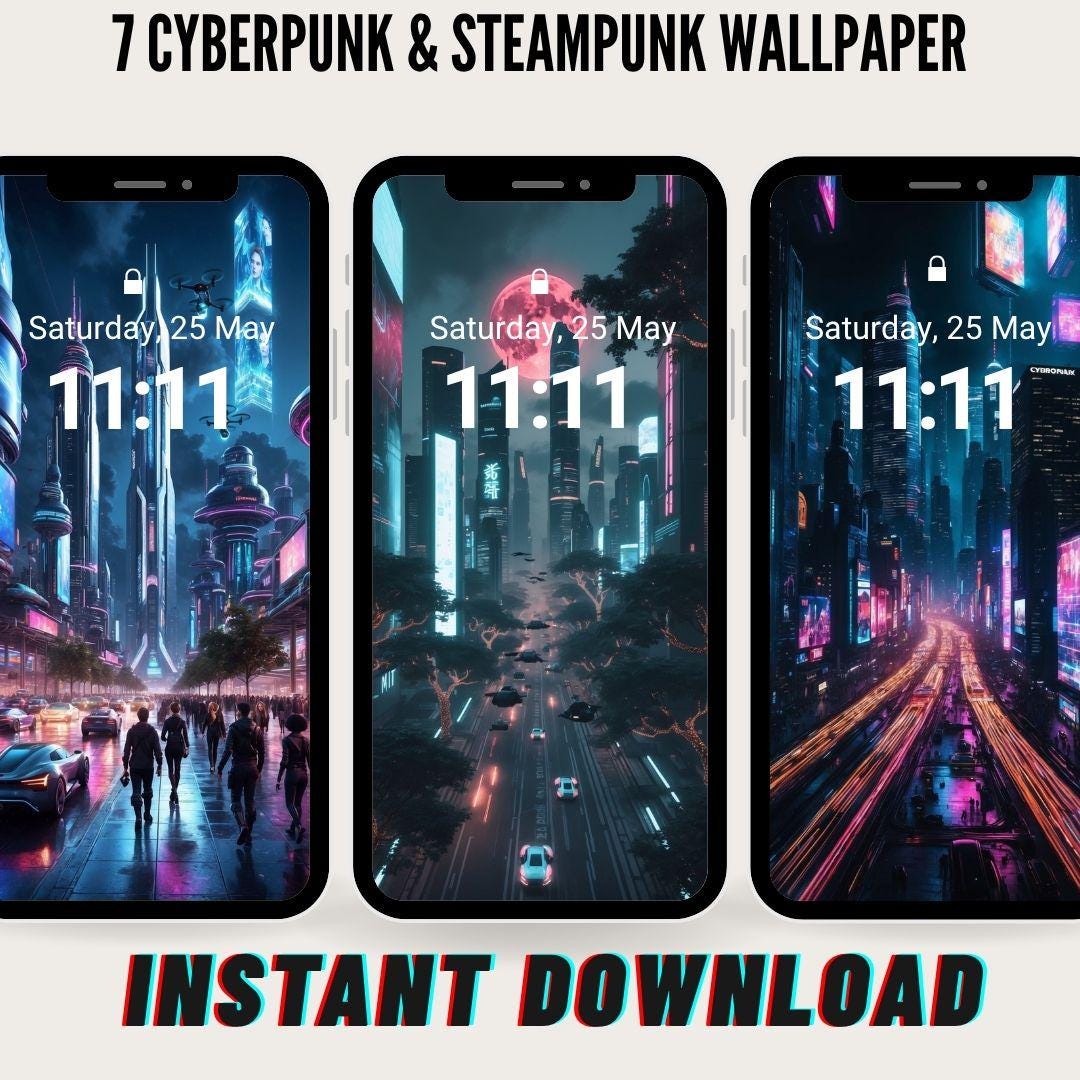 Photo inspiration: Cyberpunk Steampunk Cityscape Wallpaper Bundle Photo Inspiration