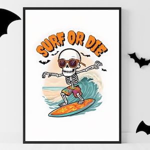 Summerween Digital Art Print | Summerween Decor for Party & Wall | Witchween Decorations | A2 Hi-Res JPG | Summerween Vibes Halloween Party