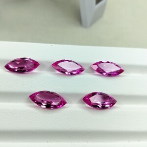 Marquise Ruby Lite Corundum: Pinkish-Red Loose Gemstone, 8x16 mm
