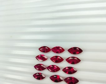 Marquise Cut Lab Grown Red Ruby: July Birthstone Gem