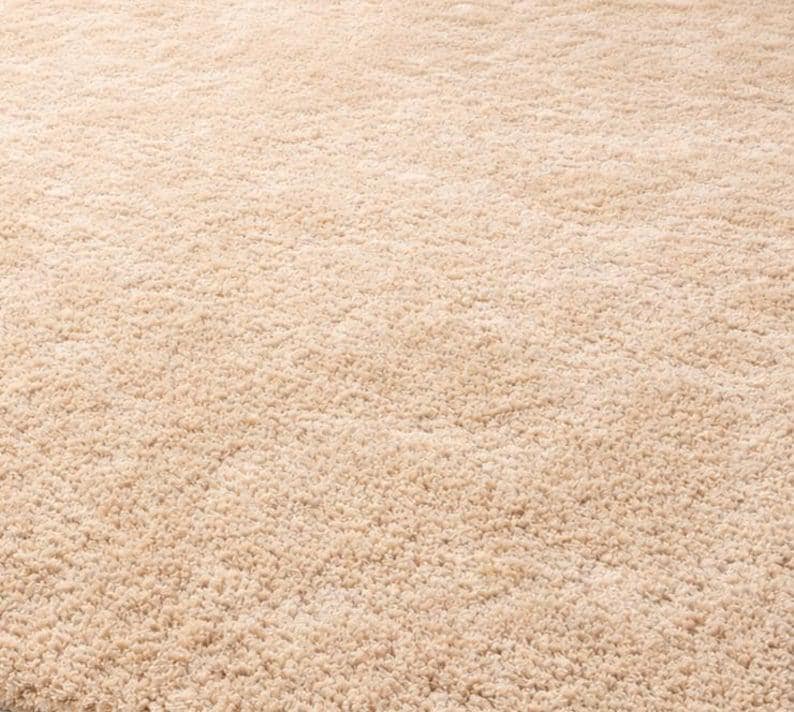 Champagne Colour Wool Area Rug, Hand Tufted Solid Rug, Modern Minimal ...
