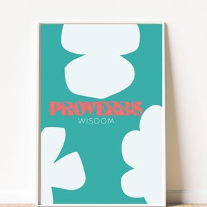 Proverbs Scripture Poster | “Wisdom” Christian Wall Art | Faith Printable Bible Decor