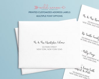 Large Guest List Address Labels - 2"x4" - Wedding Invitations - Printed Mailing Labels, Printed Calligraphy, Envelope Addressing