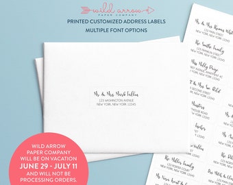 Guest List Address Labels - 1"x2-5/8" - Wedding Invitations - Individual and Different Names and Addresses on Each Label! READ INSTRUCTIONS