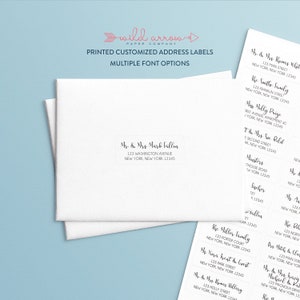 Guest List Address Labels - 1"x2-5/8" - Wedding Invitations - Printed Mailing Labels, Printed Calligraphy, Envelope Addressing