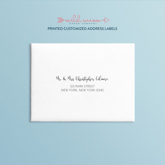 Large Guest List Address Labels 2x4 Wedding Invitations Printed Mailing  Labels, Printed Calligraphy, Envelope Addressing 