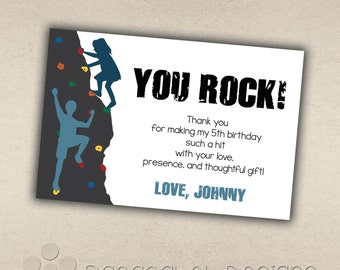 Rock Climbing Thank You Card