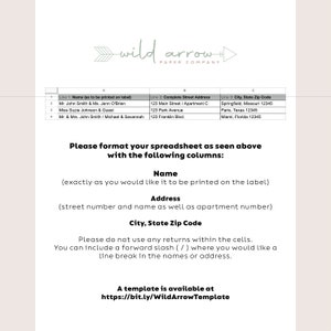 Guest List Address Labels - 1"x2-5/8" - Wedding Address Labels, Printed ...