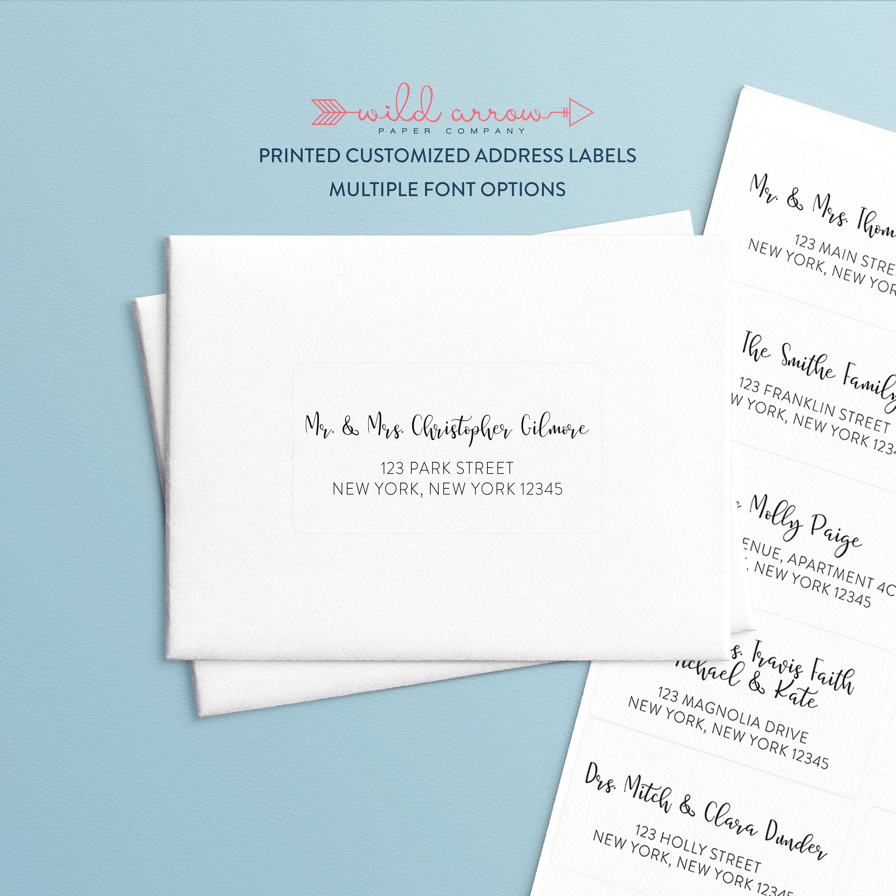 Large Guest List Address Labels 2x4 Wedding Invitations Printed Mailing  Labels, Printed Calligraphy, Envelope Addressing 