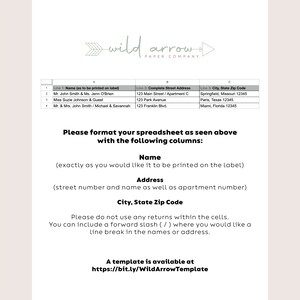 Guest List Address Labels - 1"x2-5/8" - Wedding Address Labels, Printed ...