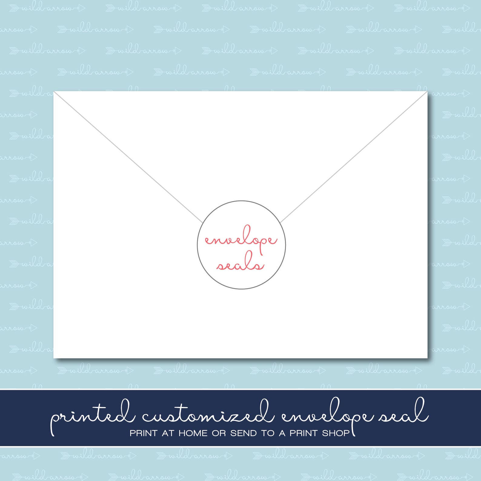 Printed Envelope Seals Etsy