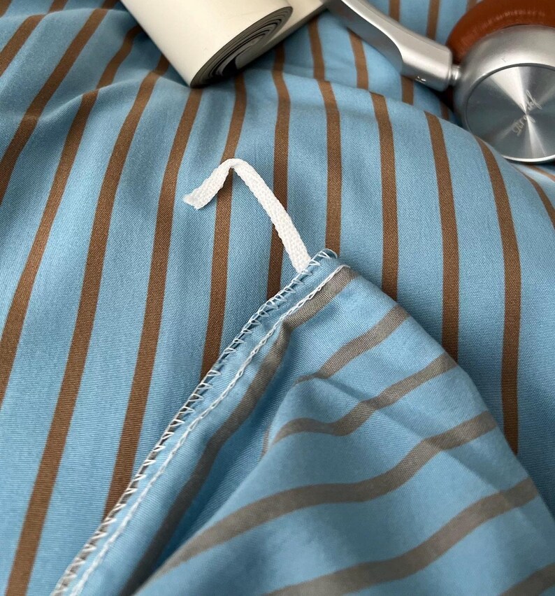 Blue Striped Cotton Bedding Set, Minimalist Stripe Duvet Cover, 100% ...