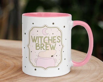 Witches Brew Mug: Witchy Cottagecore Ceramic Coffee Cup
