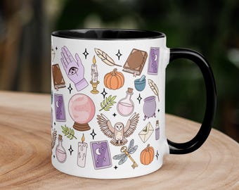 Magical Witchy Vibes-mok: occult tarotkeramisch koffiekopje