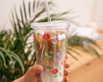 Powerless Tumbler with Straw: Romantasy Inspired Iced Coffee Cup