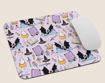 Fantasy Lover Mouse Pad: Dragon Mythical Creature Desk Mat, Office Decor