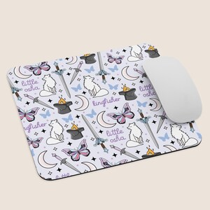 Quicksilver Mouse Pad: Fae and Alchemy Inspired, Fantasy Desk Mat, Book Lover Office Decor