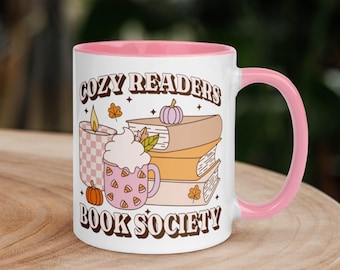 Mysig Readers Book Society-mugg: Boklig keramisk kaffekopp