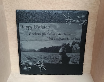 Photo on slate