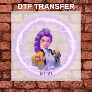 Rumi Girl DTF Transfer, Kpop Demon Hunters Heat Press